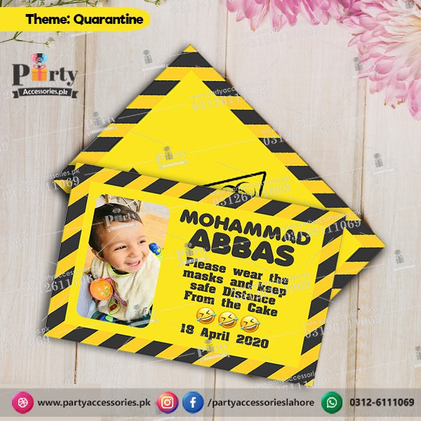 Customized Quarantine theme Party Invitation Cards