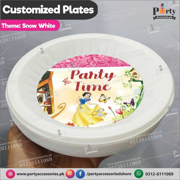Customized disposable Paper Plates for Snow White theme party 