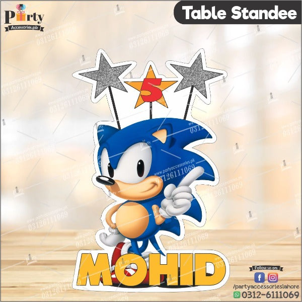 Sonic theme Table standing character cutouts for table decoration 