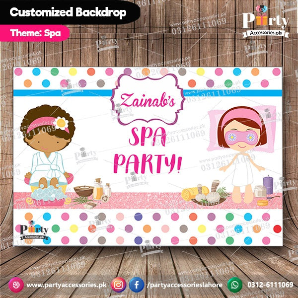 Customized Spa Theme Birthday Backdrop