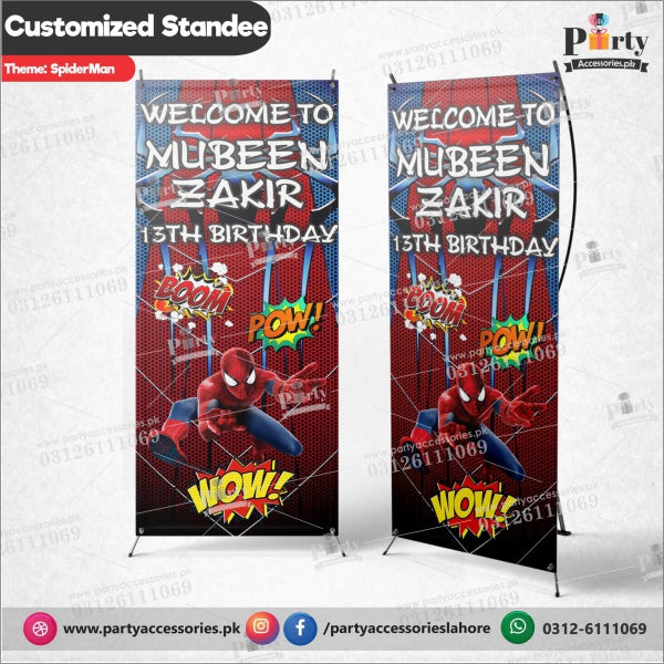 Customized Spider-Man theme Welcome Standee