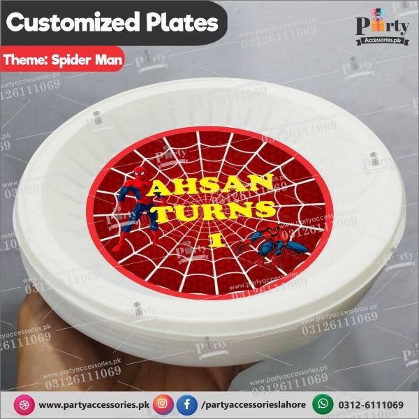 Customized disposable Paper Plates for Spider Man theme party