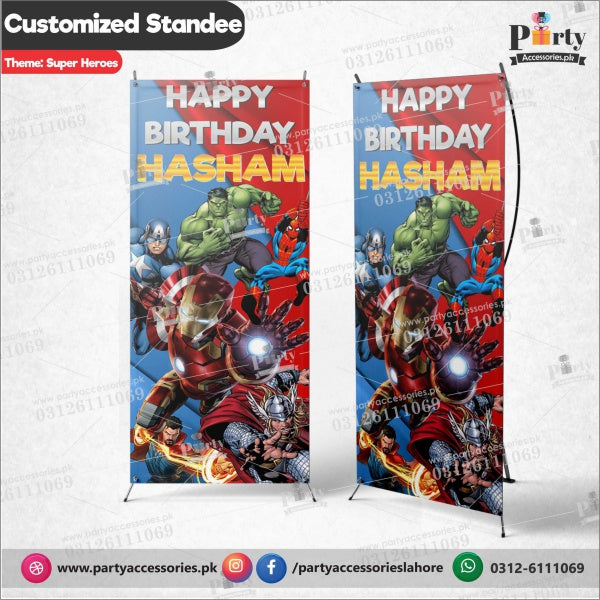 Superheroes Avengers theme Welcome standee for birthday party decoration 