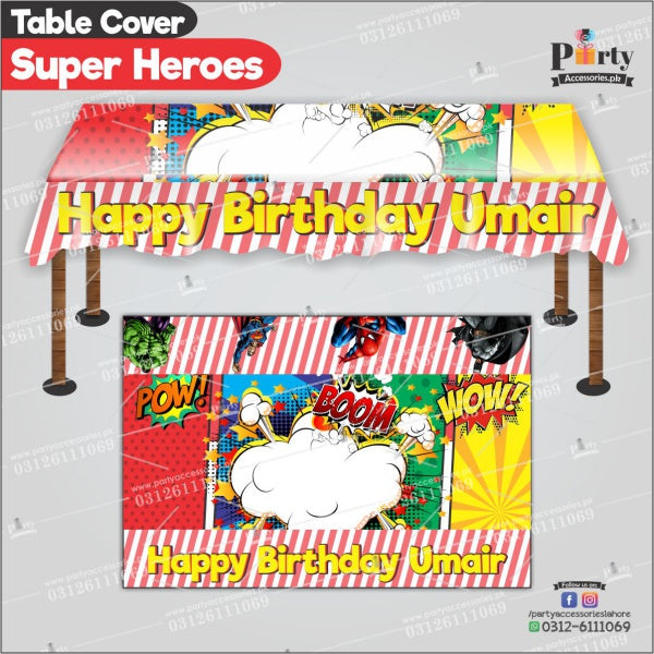 Customized Super Hero Avengers theme Birthday table top sheet