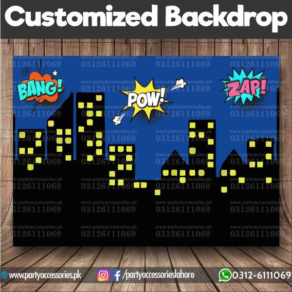  Spider-Man Theme Birthday Party Backdrop