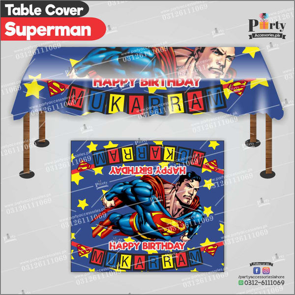 Superman Theme Customized Birthday table top sheet