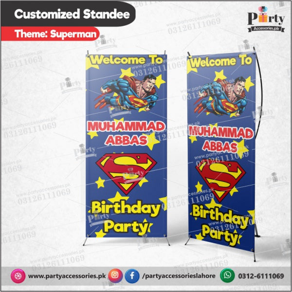 Customized Welcome Standee for Superman theme party
