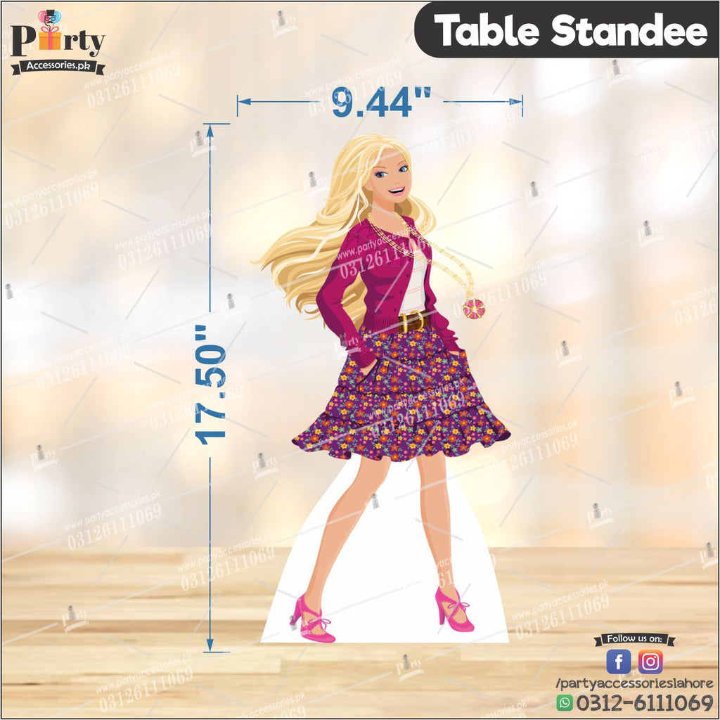  Barbie theme Table standing character cutouts