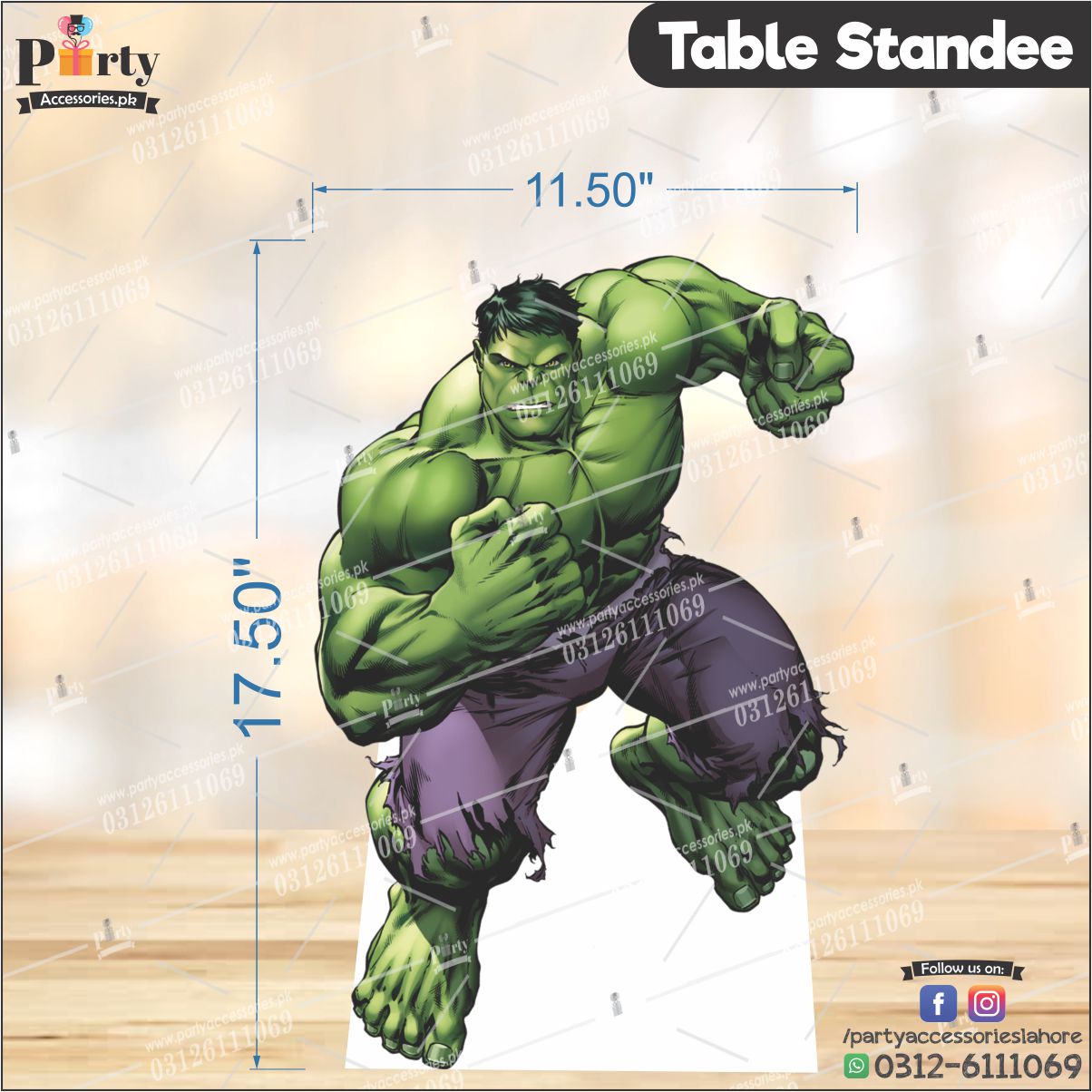 Hulk-Themed Standing Character Cutouts for Birthday Party Decor ...