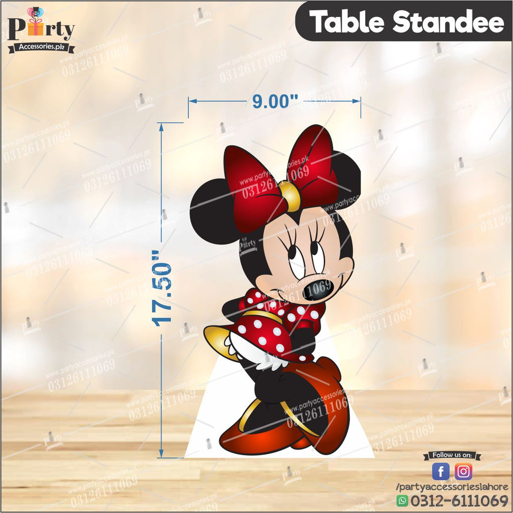 Minnie Mouse standing character cutouts for birthday party decoration