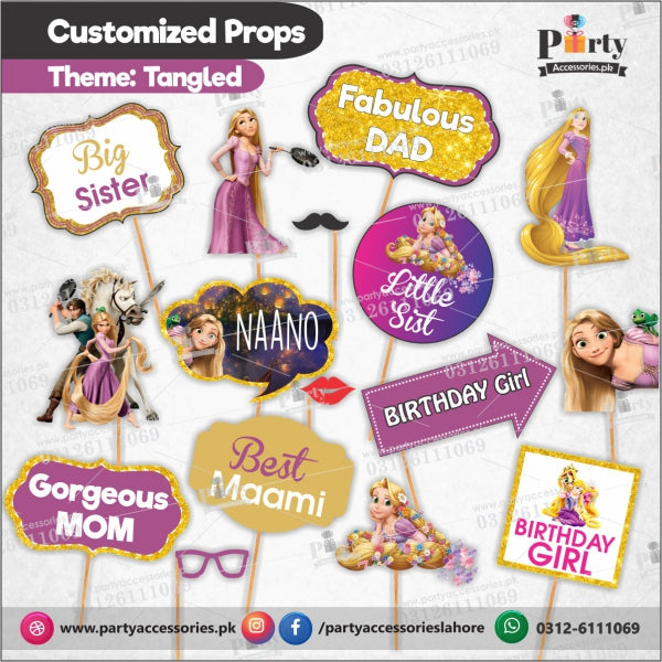 Customized props set for Tangled Rapunzel theme birthday 