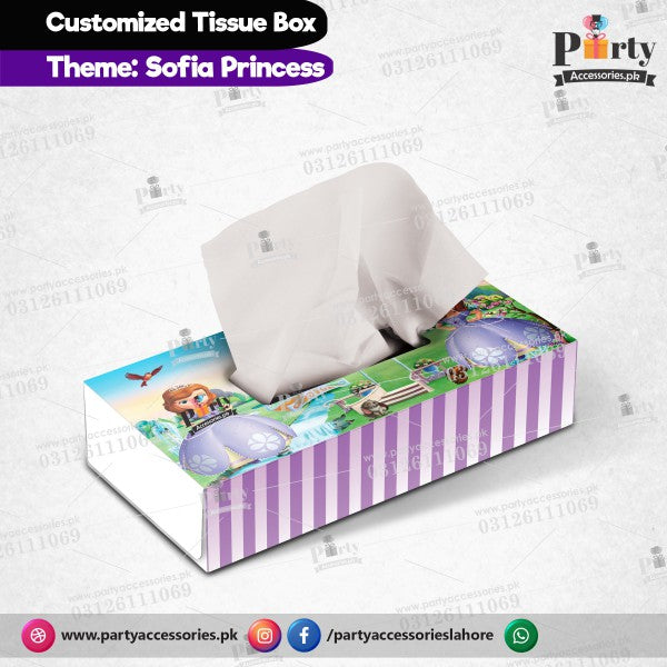 sofia theme party decoration ideas tissue boxes