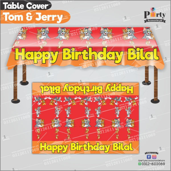  Tom and Jerry Theme Birthday table top sheet