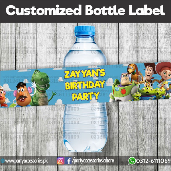 Toy Story theme Customized Bottle Label wraps for Birthday