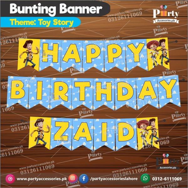 Customized Toy Story theme Birthday bunting Banner