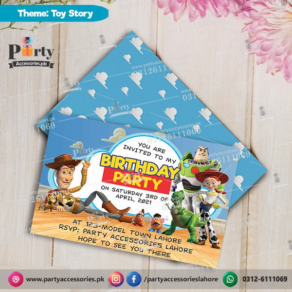 Customized Toy Story theme Party Invitation Cards