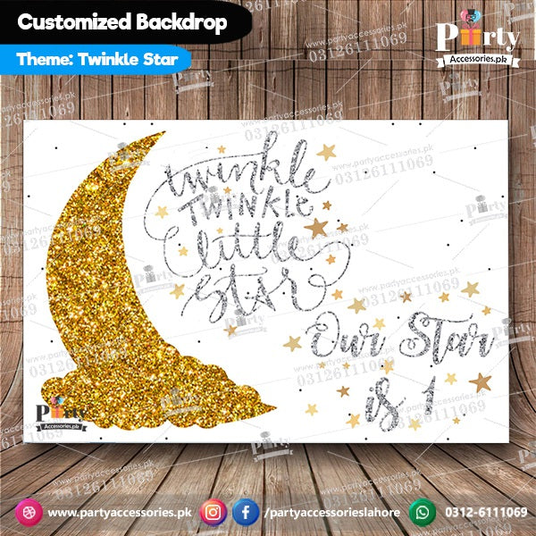 Twinkle star boy theme backdrop 