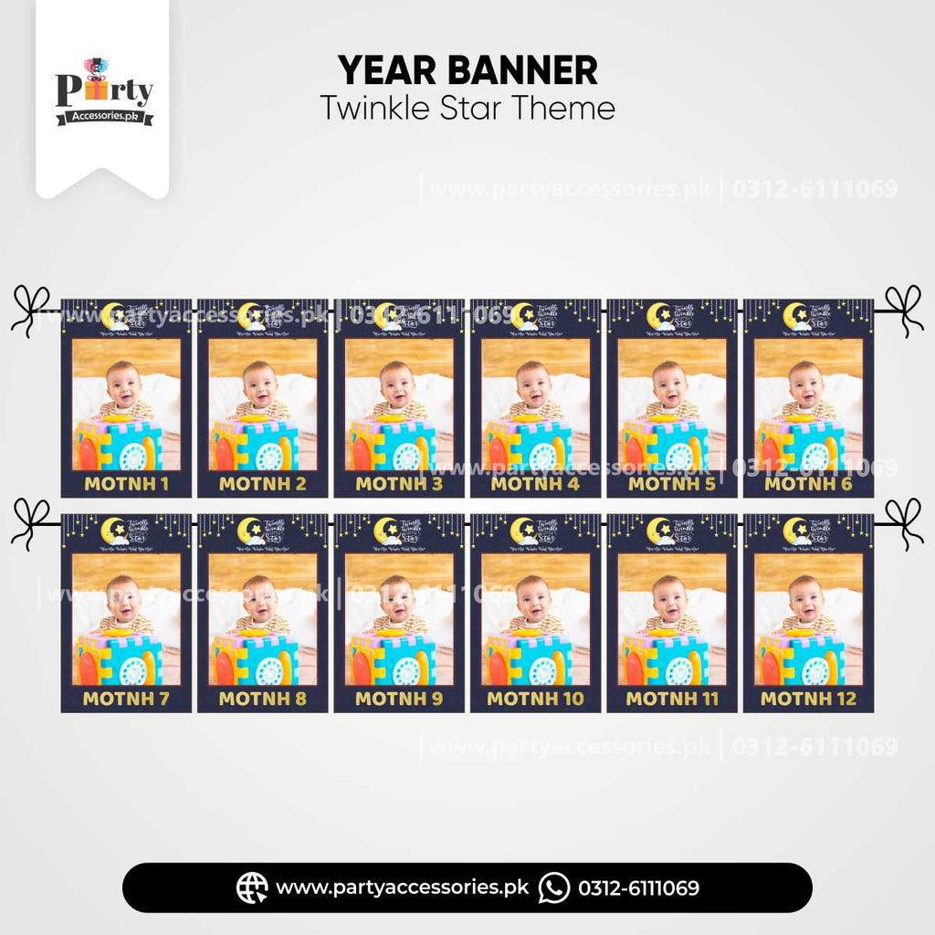 twinkle star theme customized year banner 