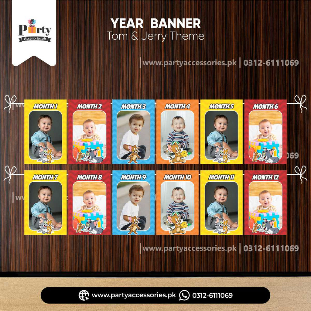 tom and jerry theme BIRTHDAY customized year picture banner 