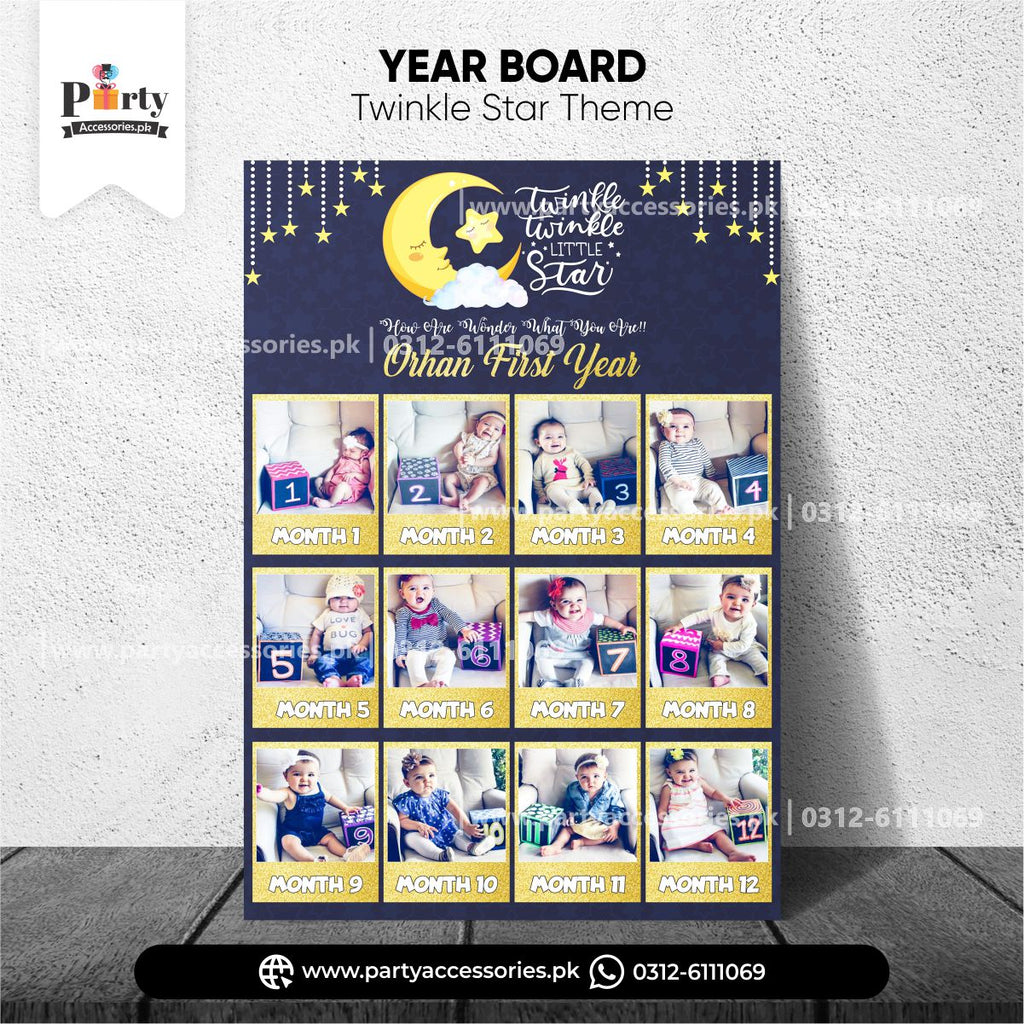 Month wise year Picture board in Twinkle star theme